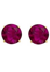 scintillating tiny july cz kids birthstone earrings